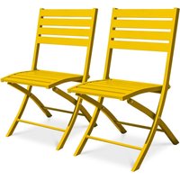 Citygarden - marius - Set mit 2 senffarbenen Gartenstühlen aus Aluminium - city garden Citygarden - marius - Set mit 2 senffarbenen Gartenstühlen aus Aluminium - city garden von CITYGARDEN