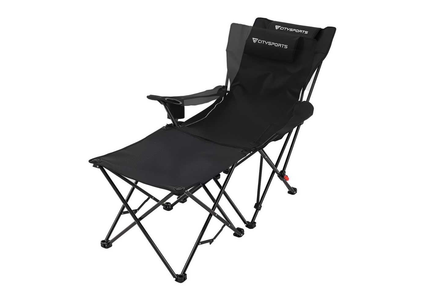 CITYSPORTS Campingstuhl Campingstuhl Faltbar mit Fußablage, Abnehmbare Strandstuhl von CITYSPORTS