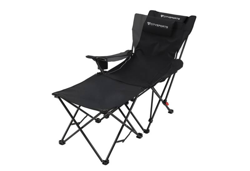 CITYSPORTS Campingstuhl Campingstuhl Faltbar mit Fußablage, Abnehmbare Strandstuhl von CITYSPORTS