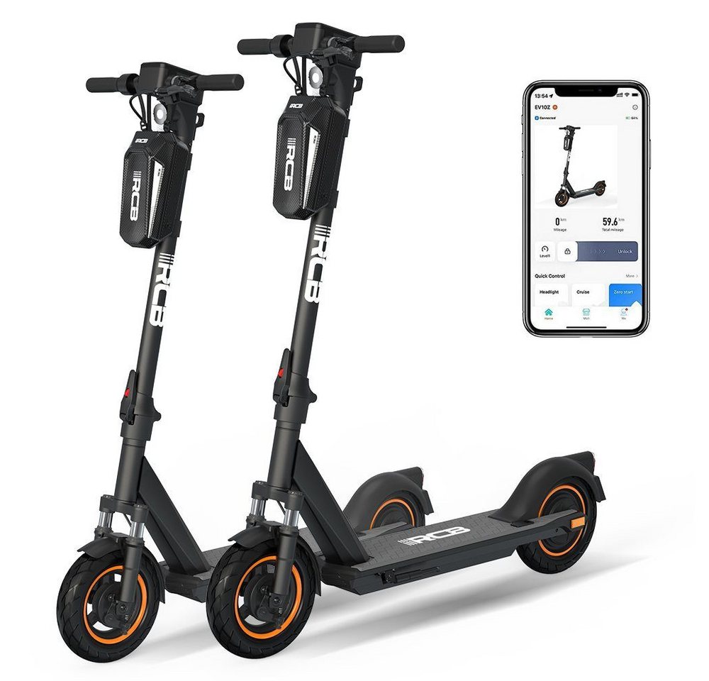 CITYSPORTS E-Scooter Elektroscooter 350W Motor, 20,00 km/h, 10" Elektroroller Mit Straßenzulassung(ABE) mit APP 36V 11.4Ah AKKU von CITYSPORTS