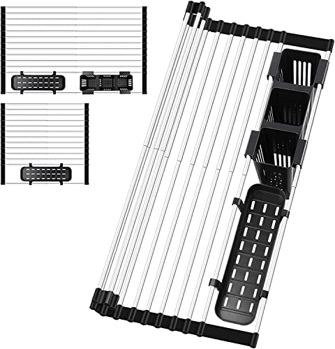 Abtropfgestell Geschirr Schwarz,Geschirrabtropfgestell Edelstahl, Geschirr Abtropfständer Abtropfgitter, Geschirrtrockne,Stainless Steel for Drying Fruit and Vegetables von CIUJOY