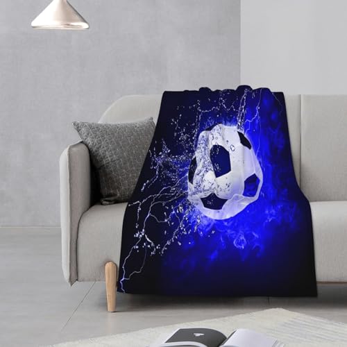 Kuscheldecke Jungen 130x150,Fußball Decke Kinder,Sport Themen Warme Kuscheldecke Sofadecken Flanelldecke Decken für Kinderbetten (A, 130x150cm) von CIUNVXD