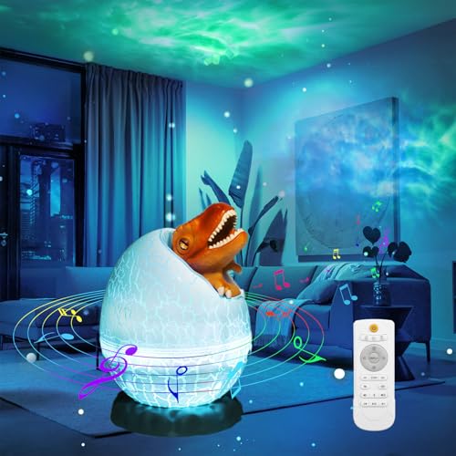 CIXMUS LED Sternenhimmel Projektor Kinder, Galaxy Planetarium Projektor Sternenprojektor mit Bluetooth Lautsprecher, 360 Grad Rotation Nachtlicht mit Fernbedienung von CIXMUS