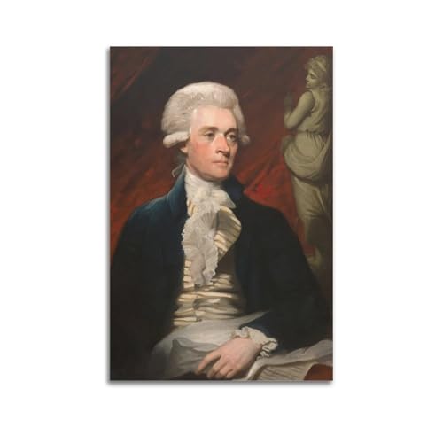 CIXWASDS Thomas Jefferson Poster, dekoratives Gemälde, Leinwand, Wandposter und Kunstdruck, moderne Familienschlafzimmer-Dekoration, Poster, 50 x 75 cm von CIXWASDS
