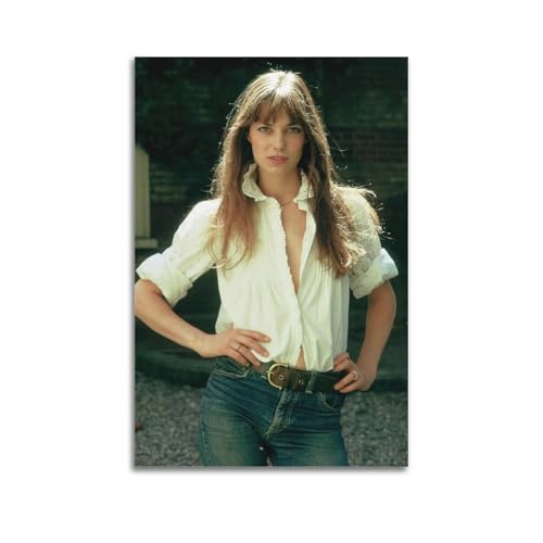 CIXXFZMJW Jane Birkin Prominente Poster Leinwand Zimmer Schöne Wand Kunstdrucke Home Moderne Dekorationen 24x36inch(60x90cm) von CIXXFZMJW
