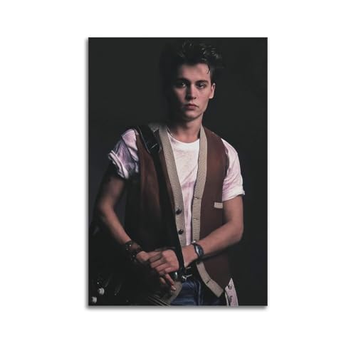 CIXXFZMJW Johnny Depp Filmstar-Poster Wandmalerei Leinwand Wohnzimmer Schlafzimmer Dekoration Kunstwerk 20x30inch(50x75cm) von CIXXFZMJW