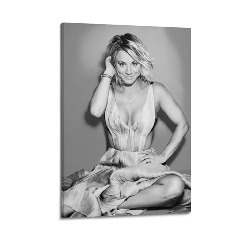 Kaley Cuoco Prominente Kunstposter Wandkunst Gemälde Leinwand Dekoration Home Decor Druck Kunst 24x36inch(60x90cm) von CIXXFZMJW