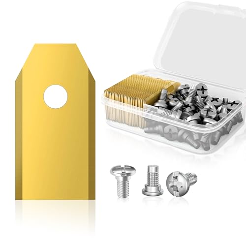 Mähroboter Klingen, CIYIN 30 Stück Titan Messer Klingen mit Schrauben, Ersatzmesser Mähroboter Ersatzklingen, Ersatzmesser für Roboter-Rasenmäher Kompatibel mit Husqvarna, Gardena, Yard Force von CIYIN