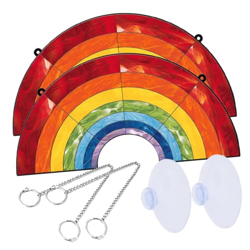 CIYODO Fensterschmuck Hängend Regenbogen Acrylanhänger Dekoratives Hängeornament Für Fenster Und Veranda CIYODO Fensterschmuck Hängend Regenbogen Acrylanhänger Dekoratives Hängeornament Für Fenster Und Veranda von CIYODO