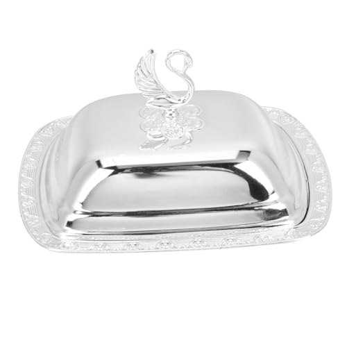 CIYODO 1 Set Metall Butterdose Servierplatte Obst Dekoratives Snacktablett Mit Deckel Teller Küchenbehälter Mit Deckel Für Behälter Mit Deckel Party Silber Wiederverwendbar CIYODO 1 Set Metall Butterdose Servierplatte Obst Dekoratives Snacktablett Mit Deckel Teller Küchenbehälter Mit Deckel Für Behälter Mit Deckel Party Silber Wiederverwendbar von CIYODO