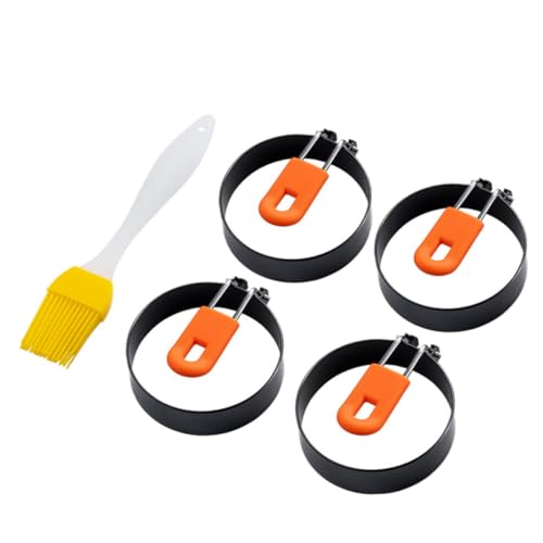 CIYODO 1 Set Spiegelei Messform Set Antihaftbeschichtete Kleine Formen Antihaftbeschichtete Pochierte Runde Eierform Eier Braten Kochen Eierringe Eierring Aus Edelstahl von CIYODO