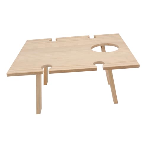 CIYODO 1 Stück Faltbarer Weintisch für Picknick Tragbarer Klapptisch für Outdoor Events für Weinfestivals Familienpicknicks Camping und Strand von CIYODO