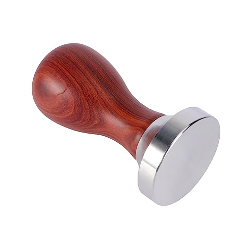 CIYODO 1stück Kaffee Tamper Aus Rotem Sandelholz Und Edelstahl Handheld Kaffeestampfer Mit Flacher Basis Für Perfekten Espresso Für Kaffeeliebhaber von CIYODO