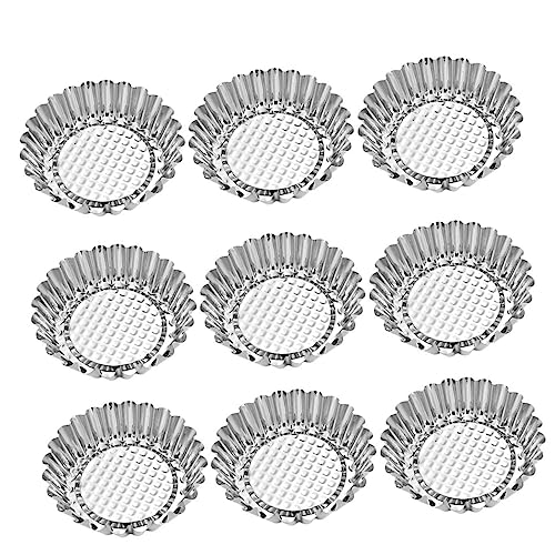 CIYODO 10 Stück Eierkuchen Formen Chrysanthemenförmchen Antihaft Backwerkzeuge für Zuhause für Diy Backprojekte Silber von CIYODO