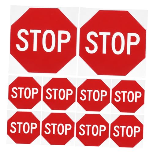 CIYODO 10 Stück Stoppschild Aufkleber Selbstklebend Rot Warnschild Wetterfest Für Innen Außen Sicherheitsschilder Zur Unfallverhütung In Büro Schule Betrieb CIYODO 10 Stück Stoppschild Aufkleber Selbstklebend Rot Warnschild Wetterfest Für Innen Außen Sicherheitsschilder Zur Unfallverhütung In Büro Schule Betrieb von CIYODO