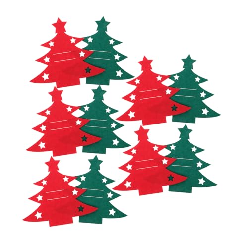 CIYODO 10 Stück Teiliges Bestecktaschen Set aus Filz Weihnachtliche Besteckaufbewahrung für Messer Löffel Wiederverwendbar Maschinenwaschbar Dekorative Tischdeko für Party Camping und CIYODO 10 Stück Teiliges Bestecktaschen Set aus Filz Weihnachtliche Besteckaufbewahrung für Messer Löffel Wiederverwendbar Maschinenwaschbar Dekorative Tischdeko für Party Camping und von CIYODO