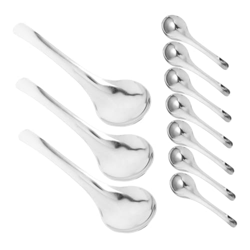 CIYODO 10 Stück Teiliges Edelstahl Suppenlöffel Poliert Familientauglich Leicht zu Reinigen Minimalistisches Design für Küche Restaurant Buffet Geeignet von CIYODO