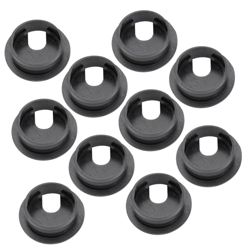 CIYODO 10 Stück Teiliges Kabeldurchlass Abdeckung Schwarz Langlebige Desktop Kabelabdeckung mit Drehbarem Klappdeckel Zerlegbar für Flexibles Kabelmanagement Am Schreibtisch für Büro und von CIYODO