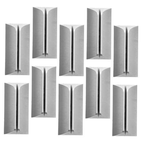 CIYODO 10 Stück Teiliges Kunststoff Tischteiler Klemmen mit Stabilem Sockel Stilvolle Silberne Büro Trennwandhalter Installieren Langlebige Schreibtisch Glas Bildschirmhalterung von CIYODO
