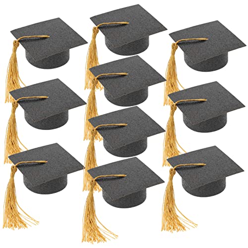 CIYODO 10 Stück Teiliges Set Mini Abschlusskappen für Weingläser Dekorative Doktorhüte mit Quasten für Abschlussfeiern und Partys Weinbecher Abdeckung Hochwertige Papiermaterialien CIYODO 10 Stück Teiliges Set Mini Abschlusskappen für Weingläser Dekorative Doktorhüte mit Quasten für Abschlussfeiern und Partys Weinbecher Abdeckung Hochwertige Papiermaterialien von CIYODO