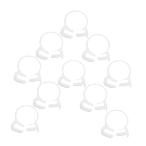 CIYODO 10 Stück Teiliges Weiße Nylon Schlauchschellen Verstellbar Wetterbeständig für Pool Garten Automatikschläuche Robuste Kunststoff Rohrschellen für Sichere Verbindung und Einfache von CIYODO