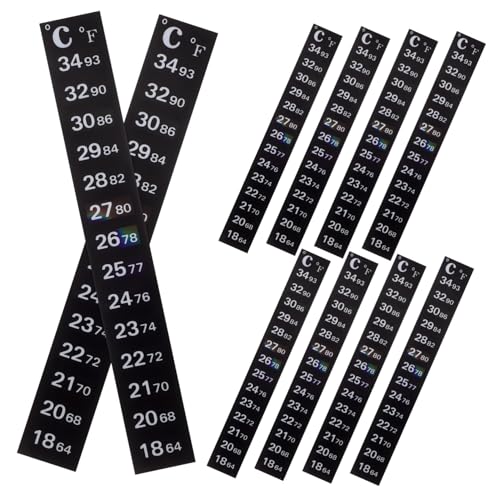 CIYODO 10 Stück digitales Thermometer aufkleber Thermometerstab Thermometer aufkleben Thermometerstreifen Schwarz CIYODO 10 Stück digitales Thermometer aufkleber Thermometerstab Thermometer aufkleben Thermometerstreifen Schwarz von CIYODO