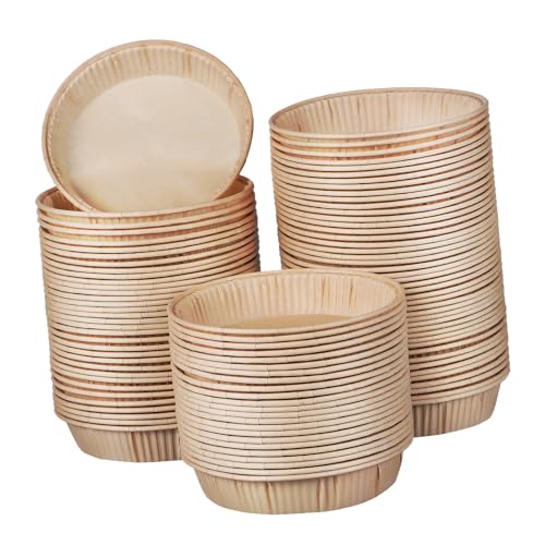 CIYODO 100 Stück Antihaftbeschichtete Papierformen Zum Backen Runde Backformen Aus Papier Für Pasteten Mousse Kuchen Desserts von CIYODO