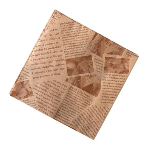 CIYODO 100 Stück Fettbeständiges Backpapier Lebensmittelecht Ölabsorbierendes Papier für Burger Sandwiches Pommes Snacks Mehrzweck Papierliner für Lebensmittelkörbe und Grillen von CIYODO