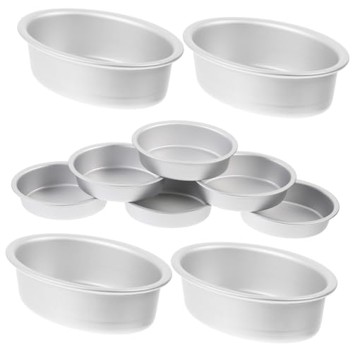 CIYODO 10-teilige Chiffon-kuchenform Ovale Brotbackform Aus Aluminiumlegierung Antihaftbeschichtet Stabil Und Langlebig Für Käsekuchen Und Mini-kuchen von CIYODO