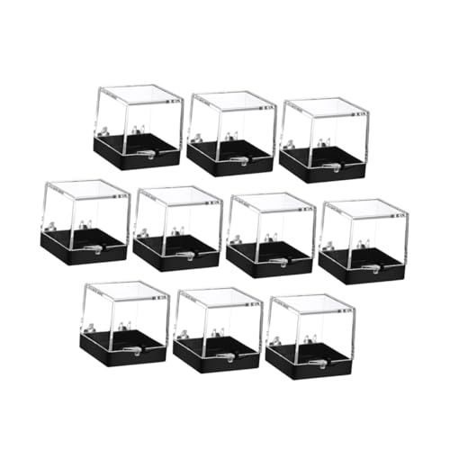 CIYODO 10St Kuchenform Ausstellungsbehälter Probenvitrine Box mit Mineralsteinen protect schutzzelt Probenbehälter Mineralienvitrine Spar Aufbewahrungskiste Musterbox Container Plastik von CIYODO