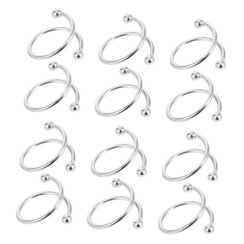 CIYODO 12 Stück Teiliges Metall Serviettenringe Silber Minimalistischer Spiraldesign Serviette Buckles für Hochzeitsbankett Dinner Party Tischdeko Hotel Restaurant CIYODO 12 Stück Teiliges Metall Serviettenringe Silber Minimalistischer Spiraldesign Serviette Buckles für Hochzeitsbankett Dinner Party Tischdeko Hotel Restaurant von CIYODO