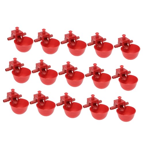 CIYODO 15 Stück Teiliges Automatisches Tränkebecher für Geflügel mit Einstellbarem Wasserfluss Langlebig Geeignet für Küken Tauben und Geflügelhaltung zu Hause und CIYODO 15 Stück Teiliges Automatisches Tränkebecher für Geflügel mit Einstellbarem Wasserfluss Langlebig Geeignet für Küken Tauben und Geflügelhaltung zu Hause und von CIYODO