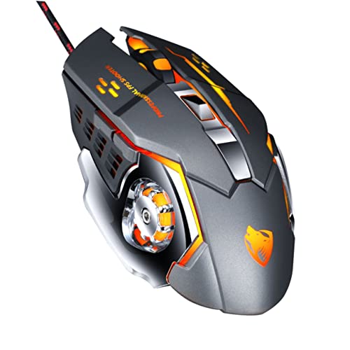 CIYODO 1Stück Ergonomische USB mit Kabel für PC Laptop Mechanische Gaming Iron Grey Langlebig Praktisch für Büro Zuhause CIYODO 1Stück Ergonomische USB mit Kabel für PC Laptop Mechanische Gaming Iron Grey Langlebig Praktisch für Büro Zuhause von CIYODO