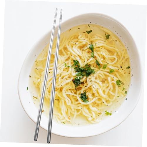 CIYODO 2 Paare Faltbare Edelstahl Essstäbchen mit Leichtem Metall etui Tragbares Campingbesteck für Wandern Picknick und Outdoor aktivitäten Kompakt und Platzsparend von CIYODO