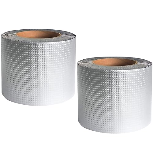 CIYODO 2 Rollen Butyl Reparaturband Super Wasserdichtes Dichtband für Dach Fenster und Rohrreparatur Selbstklebend Vielseitig Einsetzbar für Verschiedene Oberflächen von CIYODO