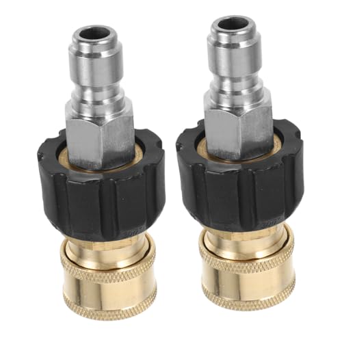 CIYODO 2 Sätze Hochdruckreiniger Adapter Messing zu Schnellkupplung Schlauchanschluss Set für Vielseitige Reinigungsanwendungen Kompatibel mit Hochdruckreinigern von CIYODO