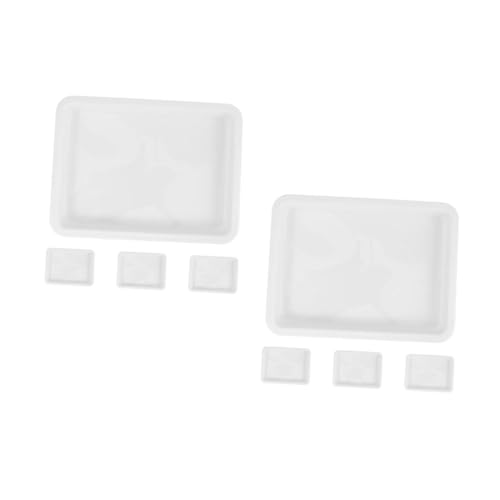 CIYODO 2 Sätze Labor Trays Aus Kunststoff Säure Und Alkalibeständig Auslaufsichere Tabletts Für Chemische Experimente Für Laborproben Und Sichere Handhabung 4 Stücke * 2 von CIYODO
