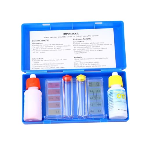 CIYODO 2 Sätze Pool Test Reagenz für Schwimmbad und Spa Präzise Wasserchemie Testlösung Ph und Freies Chlor Messung und Einfach Anzuwenden Geeignet für Poolwasserqualität und Alkalinität CIYODO 2 Sätze Pool Test Reagenz für Schwimmbad und Spa Präzise Wasserchemie Testlösung Ph und Freies Chlor Messung und Einfach Anzuwenden Geeignet für Poolwasserqualität und Alkalinität von CIYODO
