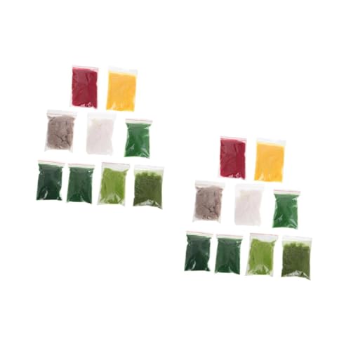 CIYODO 2 Sätze Teiliges Miniatur Streugras Statisches Gras Für Modelleisenbahnen Und Dioramen Vielseitige Landschaftsmaterialien Realistischen Farben Für DIY Projekte Und 9 Stück * 2 von CIYODO