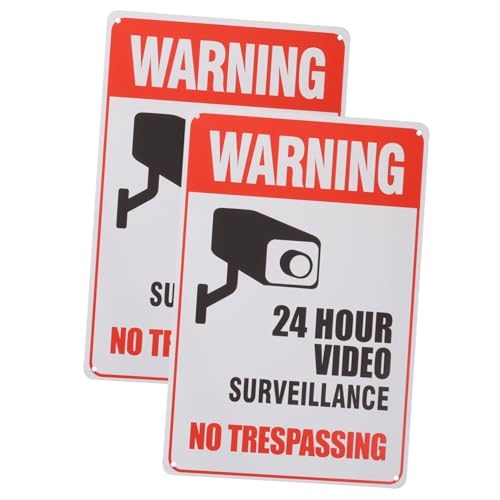 CIYODO 2 Stck Metall Warnschild No Trespassing Video Warnung Robust Klare für Haus Einfahrt Vielseitig Außen Gartentür Geeignet CIYODO 2 Stck Metall Warnschild No Trespassing Video Warnung Robust Klare für Haus Einfahrt Vielseitig Außen Gartentür Geeignet von CIYODO