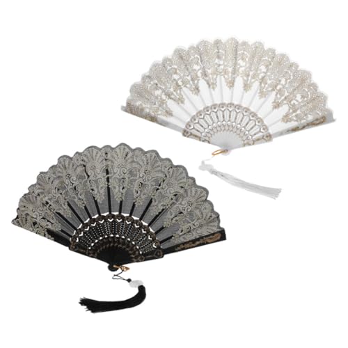 CIYODO 2 Stück Chinesischer Faltbarer Handfächer mit Traditioneller Stickerei Langlebig aus PP und Metall Modisch für Hochzeit Tanz und Fotografie Leicht und Tragbar Antike CIYODO 2 Stück Chinesischer Faltbarer Handfächer mit Traditioneller Stickerei Langlebig aus PP und Metall Modisch für Hochzeit Tanz und Fotografie Leicht und Tragbar Antike von CIYODO