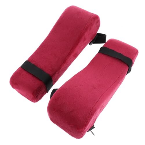 CIYODO 2 Stück Ergonomische Armlehnenkissen aus Memory Schaum mit Rutschfester Unterseite Elastischem Bezug Passend für Büro Esszimmerstühle Optimaler Ellbogen Handgelenkschutz von CIYODO