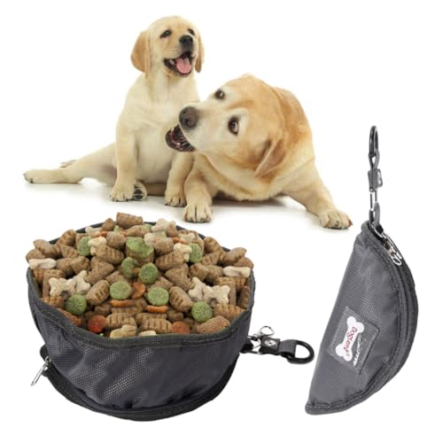 CIYODO 2 Stück Faltbarer Wasserdichter Hunde und Katzennapf für Reisen und Outdoor Tragbar mit Reißverschluss und Karabiner als Futternapf und Wasserschale für Camping und Wandern CIYODO 2 Stück Faltbarer Wasserdichter Hunde und Katzennapf für Reisen und Outdoor Tragbar mit Reißverschluss und Karabiner als Futternapf und Wasserschale für Camping und Wandern von CIYODO