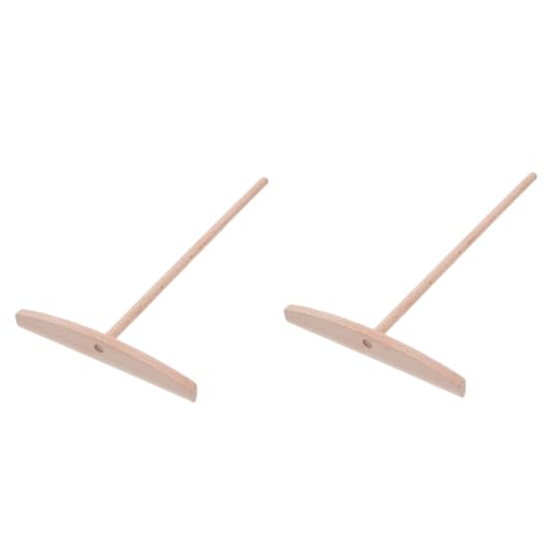 CIYODO 2 Stück Küchen Crepe Werkzeug aus Holz Multifunktionales Pfannkuchen Verteiler Tool für Einfache Zubereiten von Crepes und Pancakes Innenbereich von CIYODO