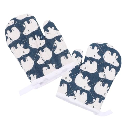 CIYODO 2er Satz Ofenhandschuhe Für Kinder Kreative Grillhandschuhe Aus Baumwollmaterial Mikrowellenhandschuh Für Backen Leicht Und Platzsparend von CIYODO