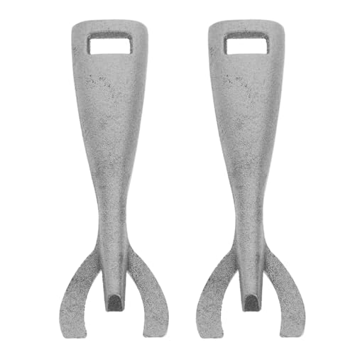 CIYODO 2 Stück Scalding Steak Gripper aus Gusseisen Robuste Grillzangen für Fajita Pfannen und Bbq Küchengeräte für Sicheres Kochen und Grillen von CIYODO