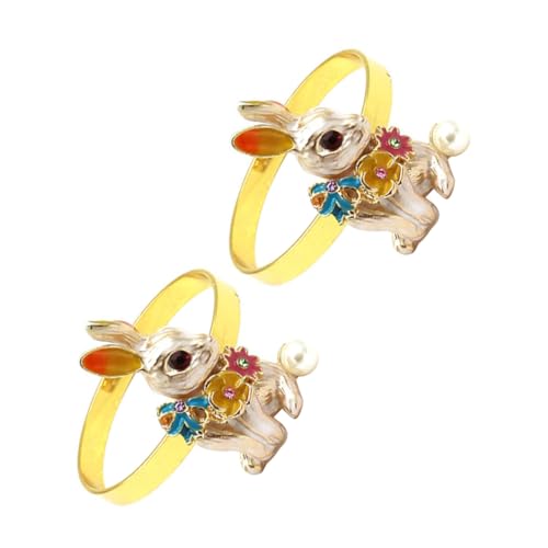 CIYODO 2 Stück Serviettenringe mit Hasenmotiv Hochwertige Napkin Rings für Hotel und Festtafel Stilvolle Tischdeko für Hochzeit Dinner Party und Feiertage CIYODO 2 Stück Serviettenringe mit Hasenmotiv Hochwertige Napkin Rings für Hotel und Festtafel Stilvolle Tischdeko für Hochzeit Dinner Party und Feiertage von CIYODO