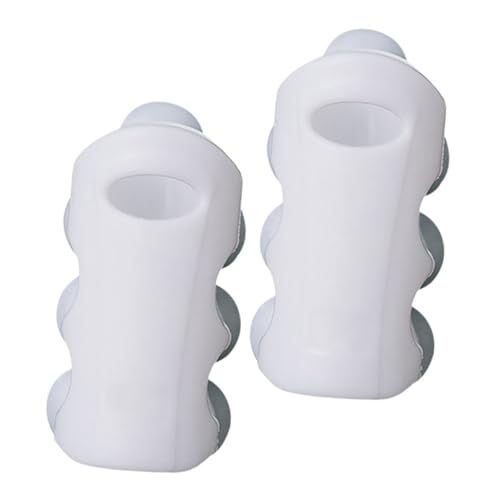 CIYODO 2 Stück Silikon Duschkopfhalterung mit Saugnapf Bohrfreier Handbrausehalter für Glatte Flächen Wiederverwendbar Abnehmbar Passend für Duschköpfe Badezimmerzubehör von CIYODO