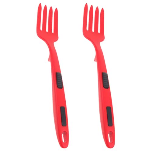 CIYODO 2 Stück Silikon Küchen Gabel Flexibel Hitzebeständig Weicher Silikon Kochgabel Praktisch Sicher Für Salat Pasta Kochen von CIYODO