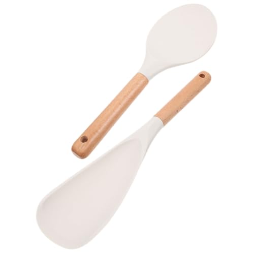 CIYODO 2 Stück Silikon Reislöffel Hochtemperaturbeständig Antihaft küchenspatel Ergonomisch Griff Kompakter Reisschöpfer Praktisch Leicht Zu Reinigen Für Haushalt Und Reisgerichte von CIYODO